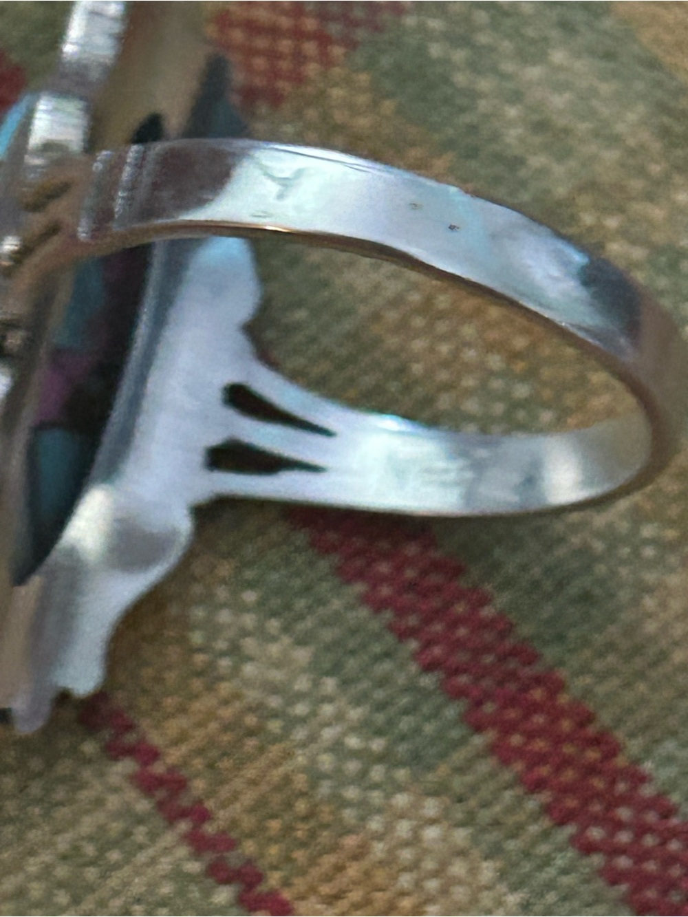 Sterling Silver Cotton Candy Turquoise Ring - Picture 7 of 7